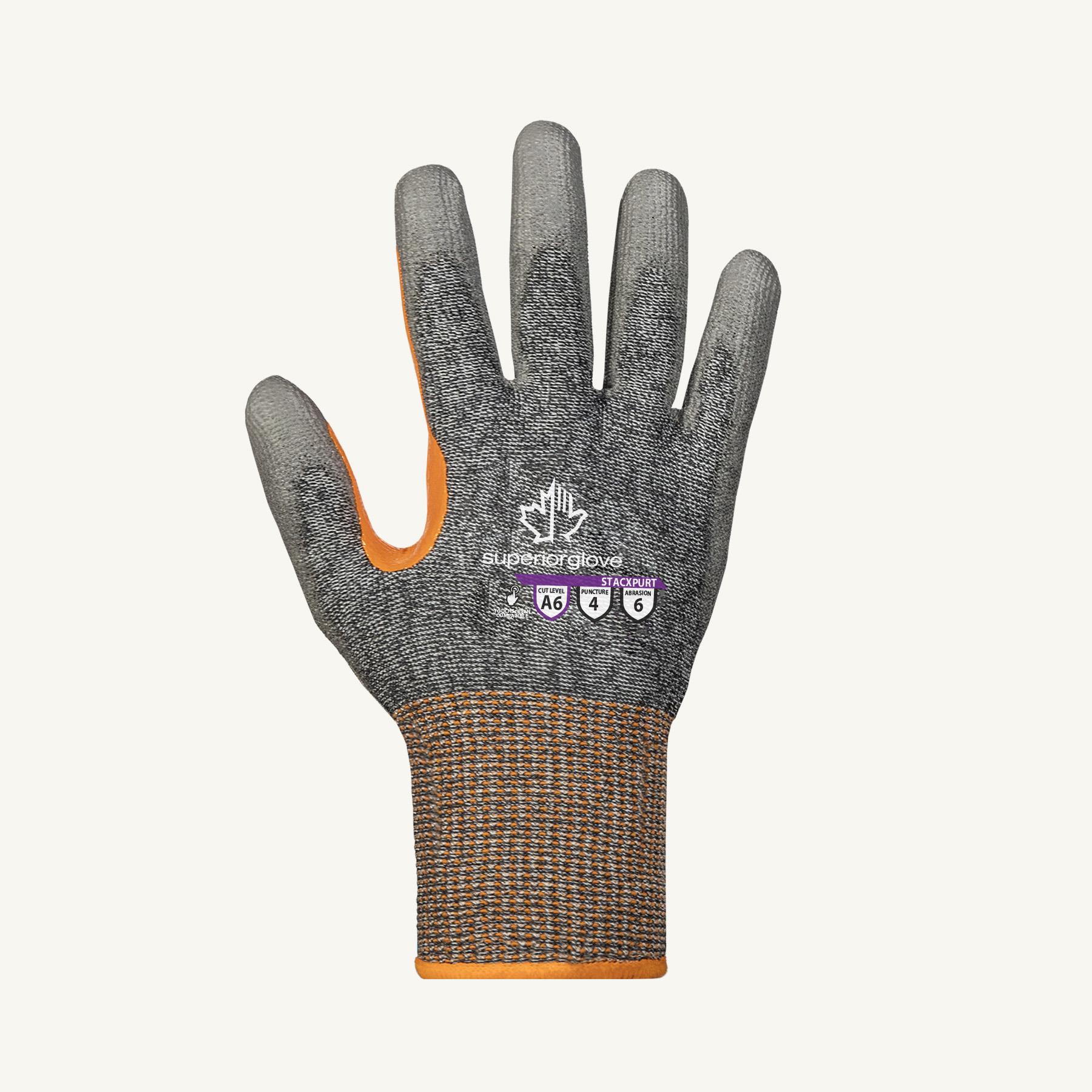 #STACXPURT - Superior Glove® TenActiv™ Polyurethane Palm Coated Gloves with Reinforced Thumbs